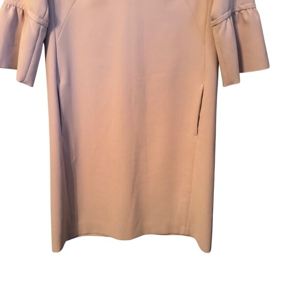 Luisa Cerano Blush Pink V-Neck Dress With Flared Sleeves Size 6 women dress - Picture 6 of 11